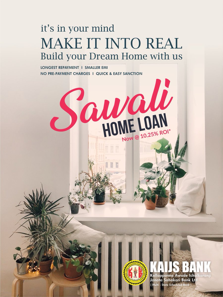 kaijsbank's tweet photo. Sawali Home Loan now only at - 10.25% ROI*
Repayment Period - 20 Yrs, No Prepayment Charges, Quick &amp; Easy Loan Sanction !!! 
https://t.co/1Oz7UGdADV 
Call Toll Free : 1800 233 6800 https://t.co/wMRLLNg6od