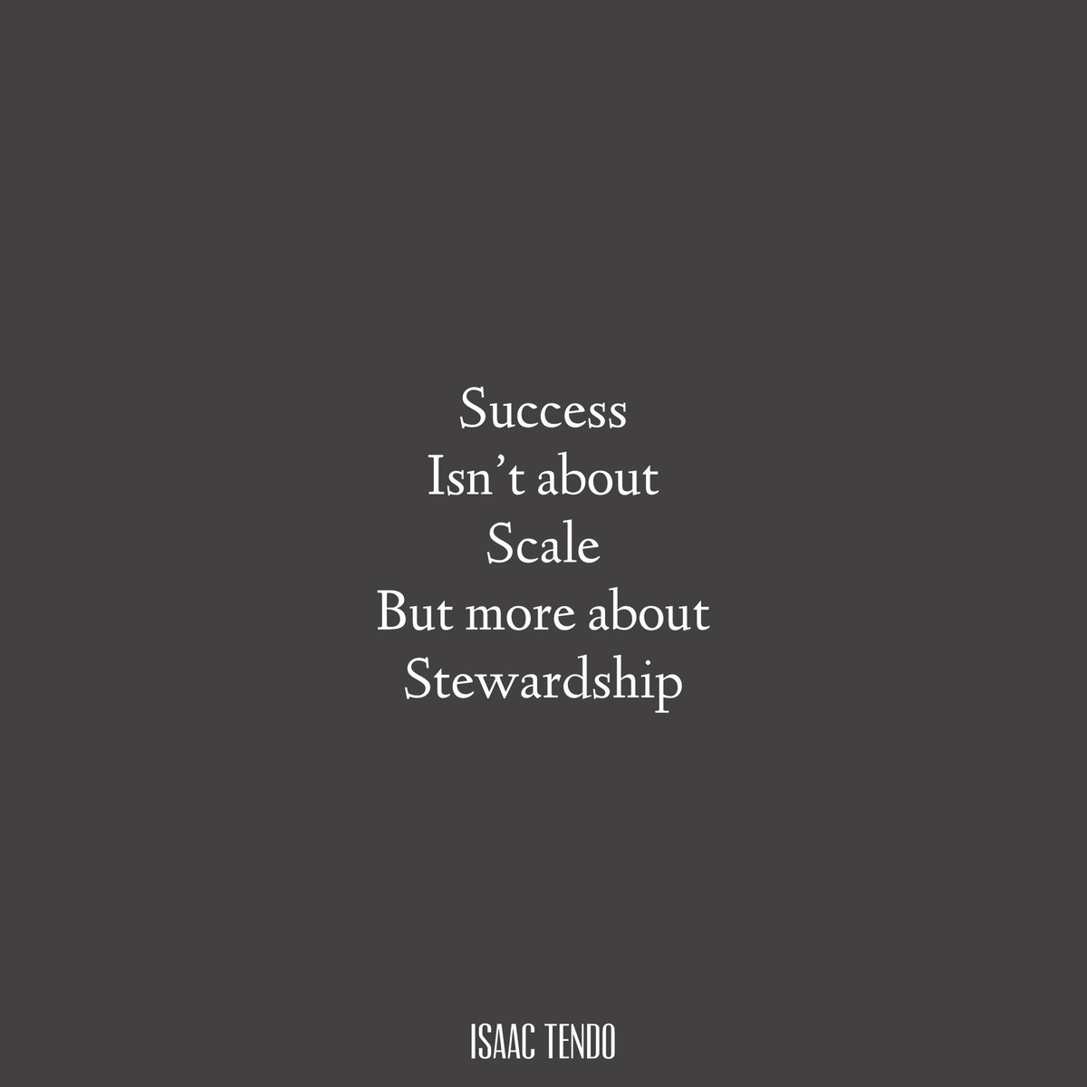 If you are faithful with what you have, even if you have a little, you are winning because success isn’t about scale but about stewardship. How are you using what you have? #startwithwhatyouhave