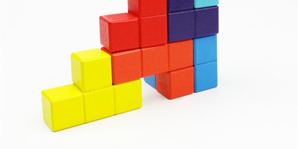 #hashtag3 Rainbow Tetris Building Blocks Set