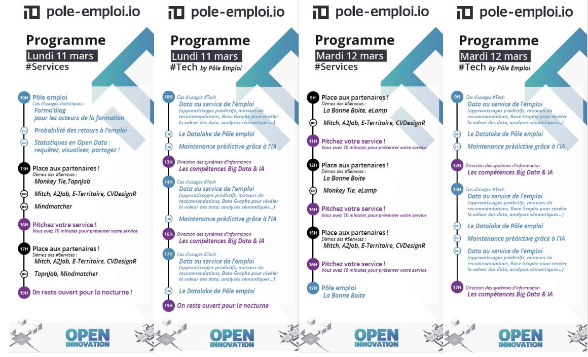 poleemploi_IO's tweet photo. 📆 J-4 En route pour le salon @bigdataparis ! 

Découvrez notre programme  ➡️https://t.co/TGzELkFDWs

📌Démos, échanges, pitchs sous le signe de l'#innovation et de la #data 📌Lancement de notre nouvelle plateforme dédiée à l'#OpenInnovation #PoleEmploiIO #InnovonsEmploi https://t.co/PRxw5lE9Wa