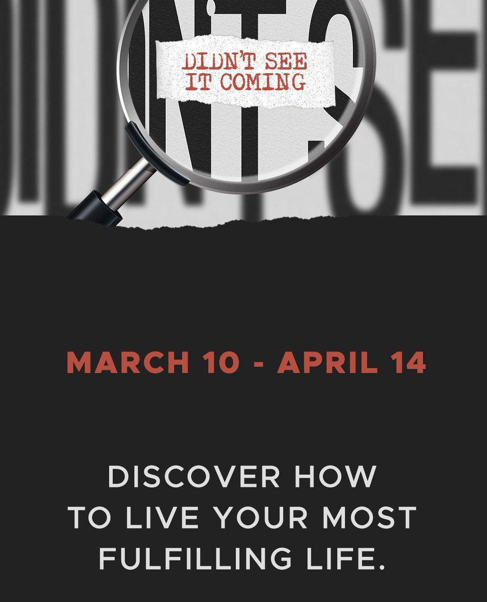 We can't wait to see you Sunday as Pastor @jeremydeweerdt begins the new series, "Didn't See It Coming!" In this series, we will discover how to live the most fulfilling life God has for us. ⁣
_⁣
Visit the link in our profile for locations and service times. ⁣
#cityfirstchurch