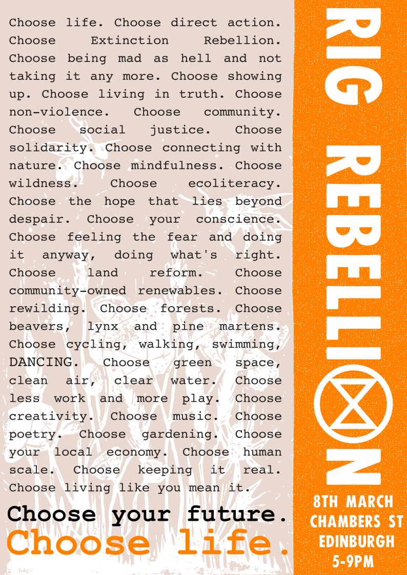 ScotlandXr's tweet photo. Make the choice. Tomorrow. 5-9pm
Rig Rebellion Dance Demo. National Museum of Scotland. #rigrebellion #dancedemo #rebelforlife https://t.co/JNBI3uP2cR