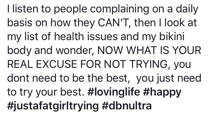 X Mayor of Durban (@luckygordy) on Twitter photo What’s your excuse again? My mate Bianca finished <a href="/DBNUltra/">Durban Ultra ✊</a> sprint triathlon this weekend and she’s training for a half Ironman distance triathlon. 3 years ago after a car accident she was told she will never walk again. She’s lost 64kg’s and trains like a machine. 🙌🏻 What’s your excuse again? My mate Bianca finished <a href="/DBNUltra/">Durban Ultra ✊</a> sprint triathlon this weekend and she’s training for a half Ironman distance triathlon. 3 years ago after a car accident she was told she will never walk again. She’s lost 64kg’s and trains like a machine. 🙌🏻