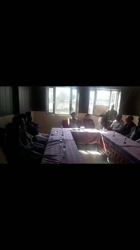 Mohan Lal Kaith, SSP Traffic Rural Jammu while interacting with the heads of Transport Union District in  Kathua. <a href="/Traffic_hqrs/">J&K Traffic Police</a> <a href="/JmuKmrPolice/">J&K Police</a>