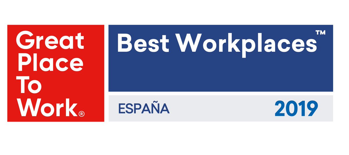 GPTW_Spain's tweet photo. Presentamos el Ranking Best Workplaces19. Las Mejores Empresas Para Trabajar en España según la opinión de sus empleados. ¡Enhorabuena a Todos! https://t.co/xJ9ZiYwy3y  #BestWorkplaces19 https://t.co/T63hX4Kmdu