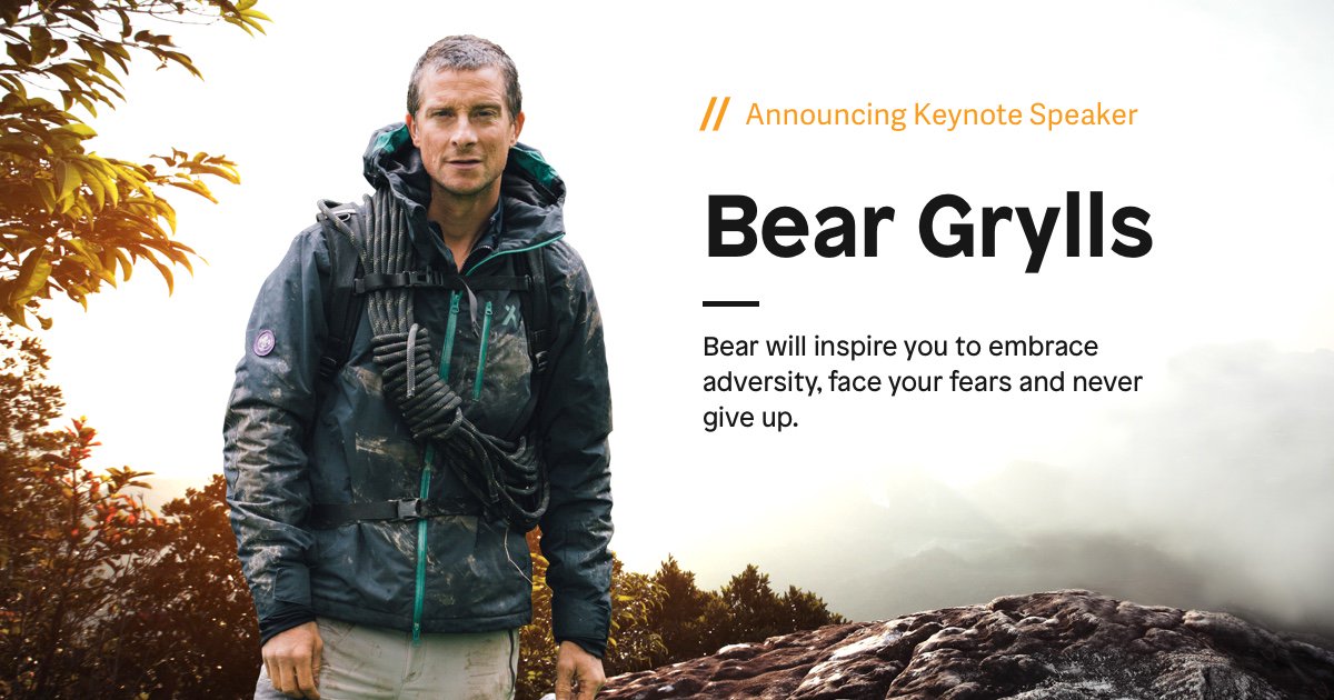 We’re excited to announce that <a href="/BearGrylls/">Bear Grylls OBE</a>, one of the most recognized faces of survival and outdoor adventure worldwide, will be our closing keynote speaker during #MxWorld2019! bit.ly/2t8G1nR