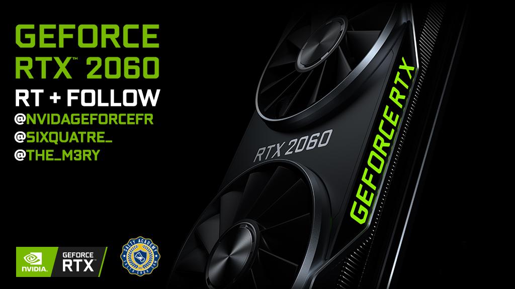 Sixquatre's tweet image. [#Giveaway] ELLES SONT LA : 

4 x NVIDIA GeForce RTX 2060 à gagner ! 🔥

Pour PARTICIPER 
➡ RT + FOLLOW :

@NVIDIAGeForceFR +

@Sixquatre_ +

@The_M3RY

Bonne chance à tout le campus de la #SaltyAcademy 🎓 ... et aux autres 😊

#BringItON
#ToZeTop

🏁 TAS : 14/03/19