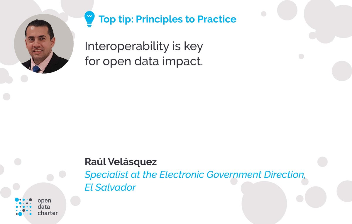 opendatacharter's tweet photo. El Salvador has a strong focus in #interoperability among public offices to improve citizens’ birth data and public registries for better public policies #principlesinpractice #OpenDataDay https://t.co/X8pjm6CPYb