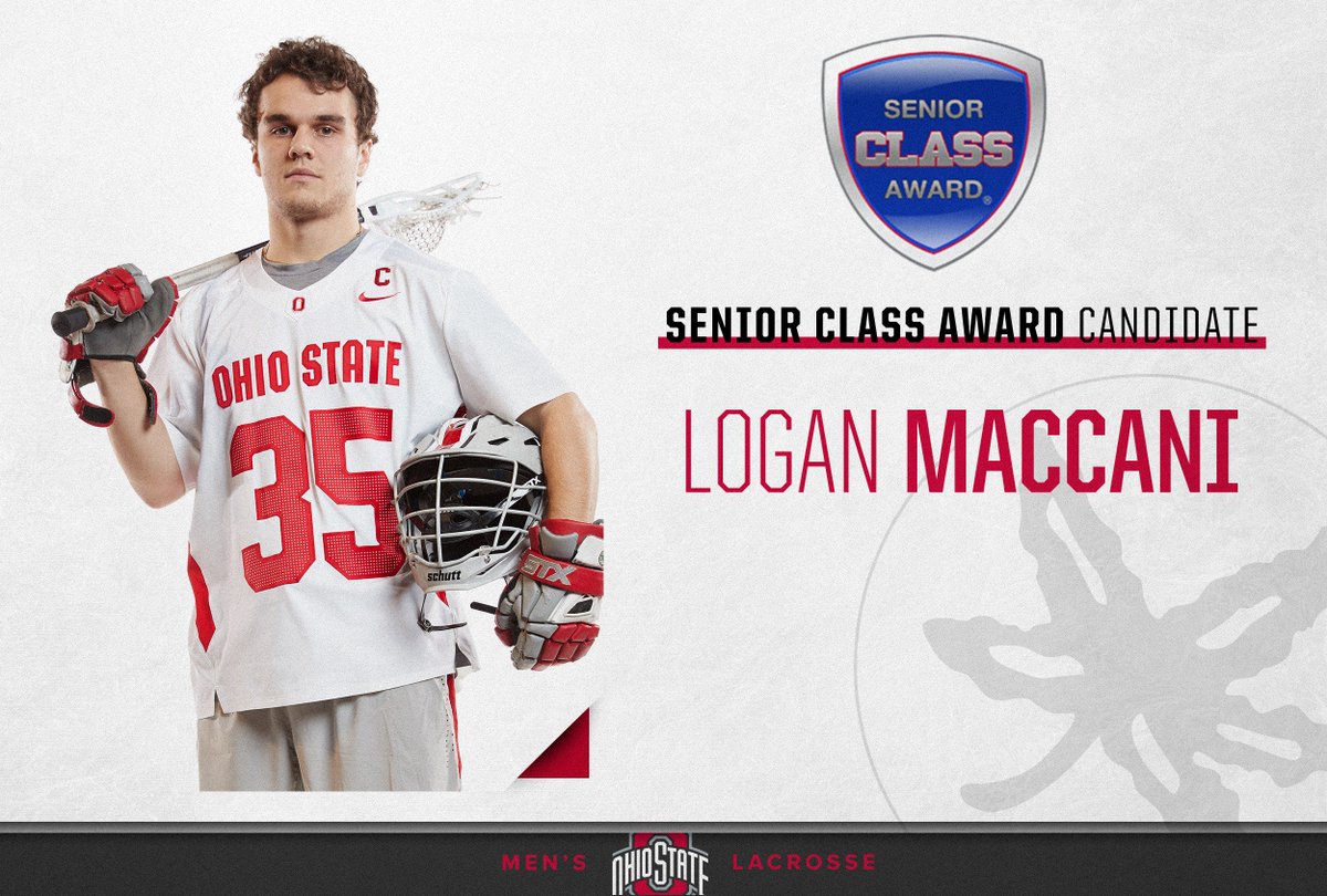 OhioStateMLAX's tweet photo. We're very proud of our two senior captains - Logan Maccani and Matt Borges - who have been chosen as candidates for the @SnrCLASSAward.

📰 More: https://t.co/HhXhNuVXmB 

#GoBucks https://t.co/nfmHuArouB