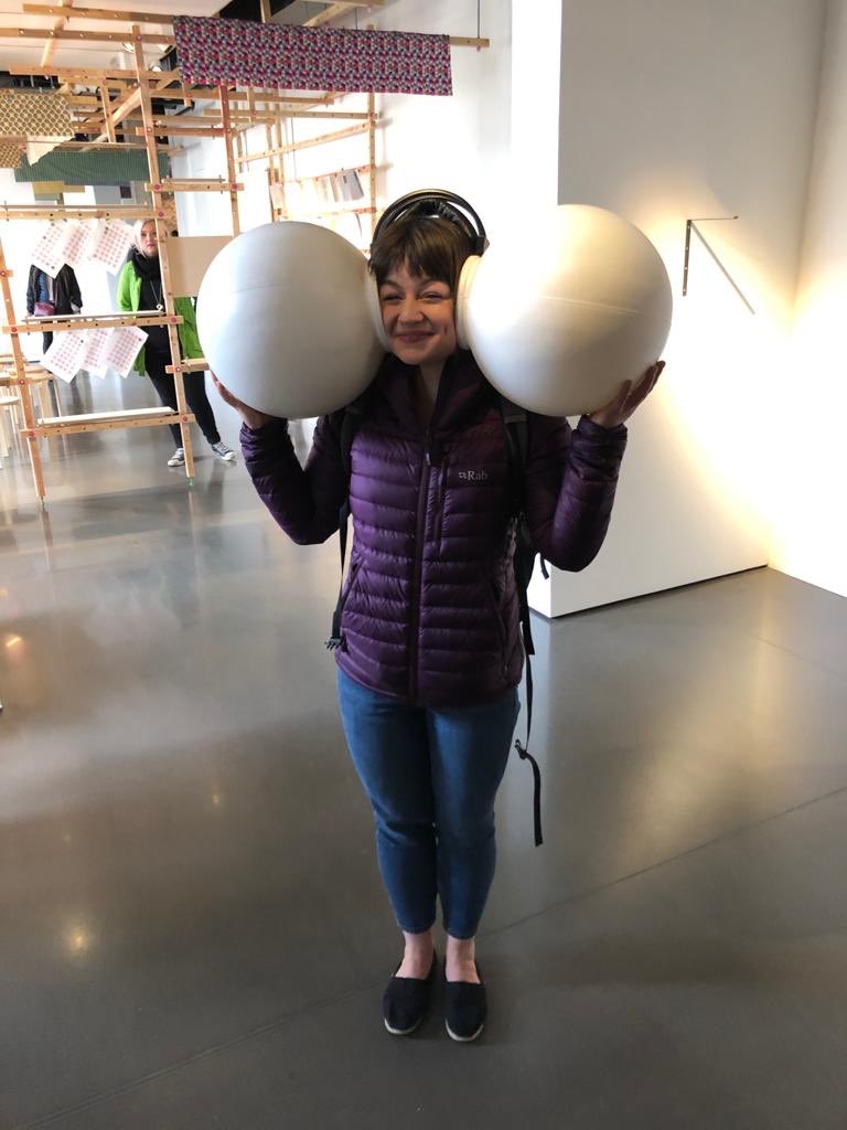 DrJodieLord's tweet photo. Donβt mind @becki_e_green, sheβs just having a lovely time learning about how our surrounding environment can distort sound perception at @KingsCollegeLon @SciGalleryLon #scienceisfun #lunchlearning https://t.co/AHLVFFmmtH