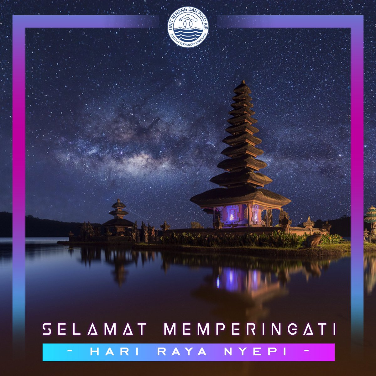 Om Swastiastu. Kami dari Unit Renang &amp; Polo Air ITB mengucapkan Selamat Hari Raya Nyepi Tahun Saka 1941 "Selamat menjalankan Catur Brata Penyepian🙏".
.
.
#URPAITB #URPA #UnitRenangDanPoloAir #URPAMengucapkan #ITB #Renang #Swimming #PoloAir #WaterPolo