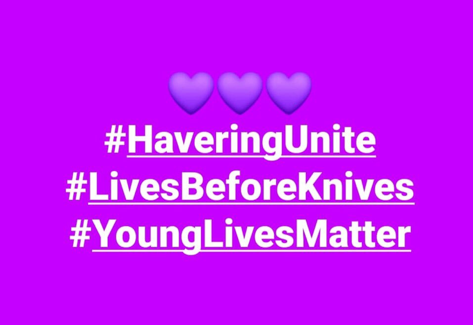 #haveringunite #livesbeforeknives #younglivesmatter 💜💜💜💜