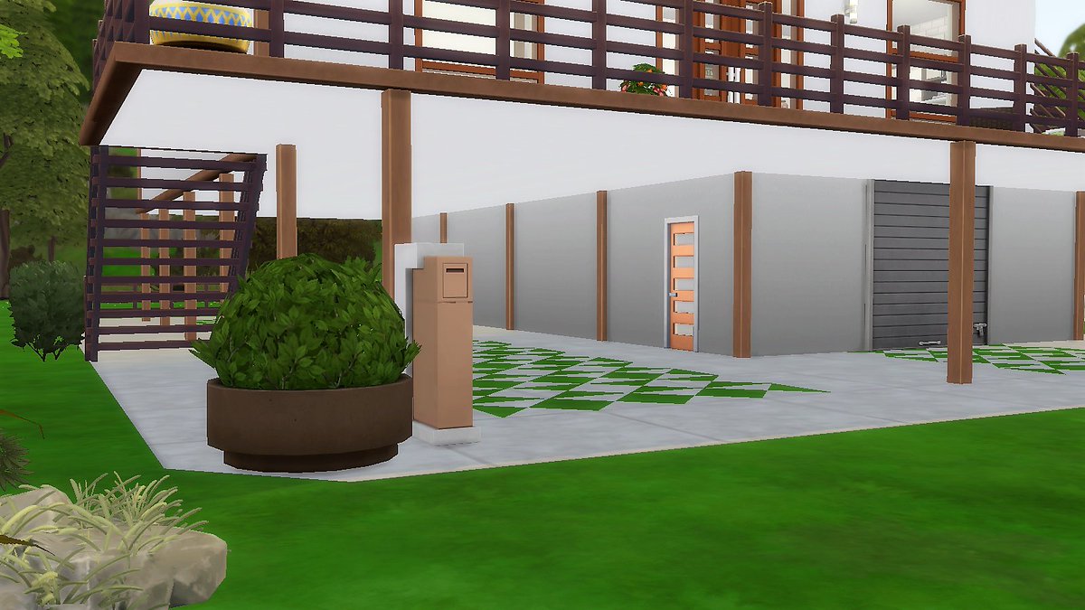 simmarybelle's tweet photo. THE SUMMER HOME 🏞️ PART 1!
My first shared creation - a beautiful summer home, fitted for a family of 4. 3 bedrooms, 2 bathrooms, garage and an open terrace with a wonderful view. | OriginID: maryinesd
.
#sims4build #simsarchitecture #sims4house #nocc #familyhouse #summer https://t.co/qEtCmazHTA