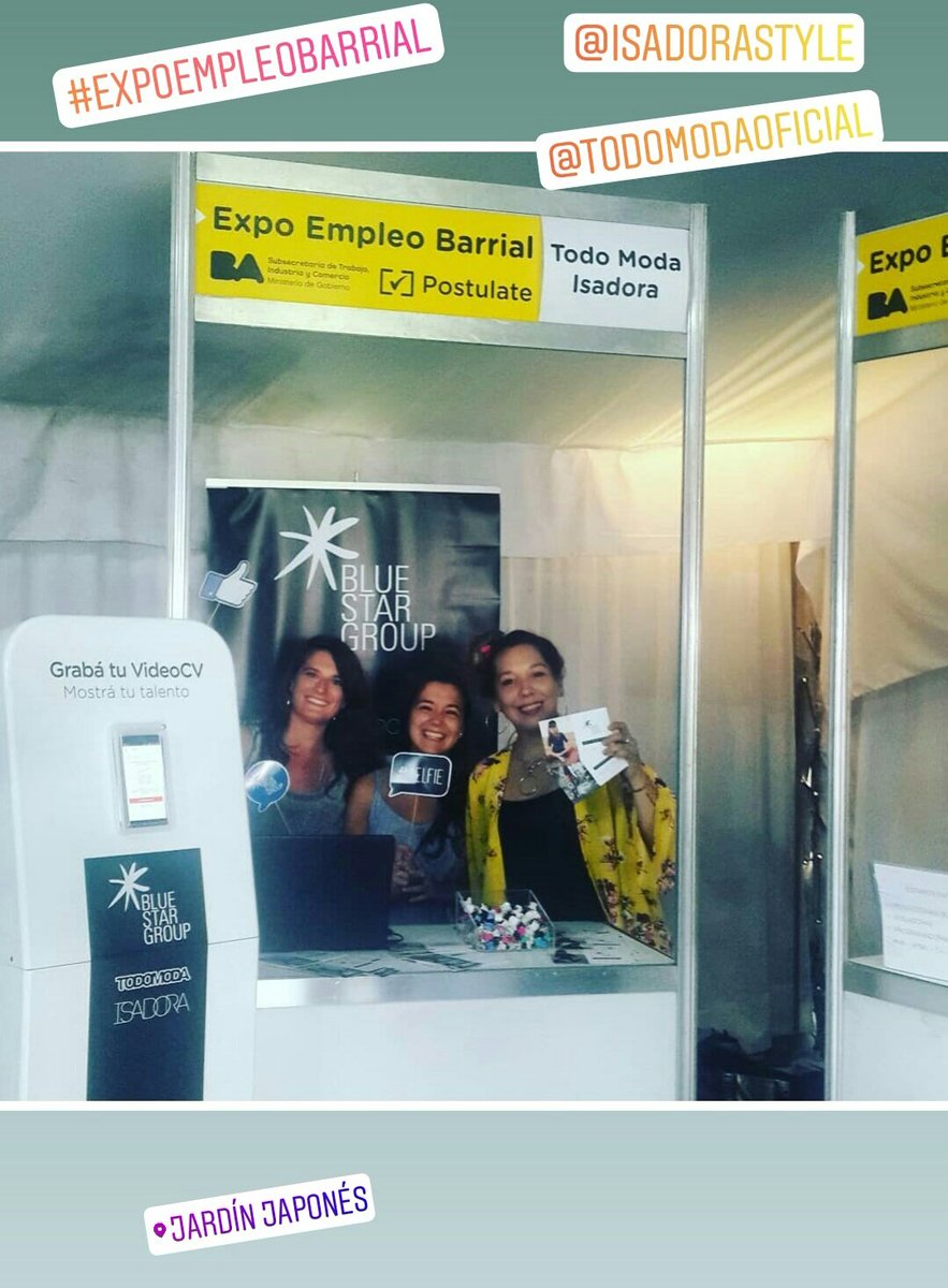 Ya estamos con el #TVCVTotem de <a href="/todomoda_ar/">TODOMODA</a> e #Isadora en la #ExpoEmpleoBarrial vení a #MostrarTuTalento