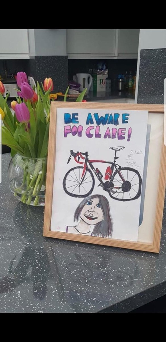 This poster was drawn by a year 6 pupil in my school who also has a brother in year 5. 

Their mum, whilst out cycling was killed last Thursday when she was involved in a road traffic collision. 

No child should ever have to lose their mum. 
Please RT & support #BeAwareForClare