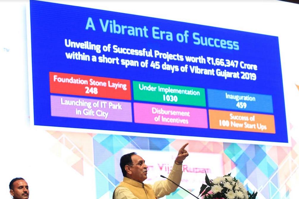 Rupani inaugurates projects worth Rs. 166,000 Crore announced at Vibrant Summit – 2019: Govt