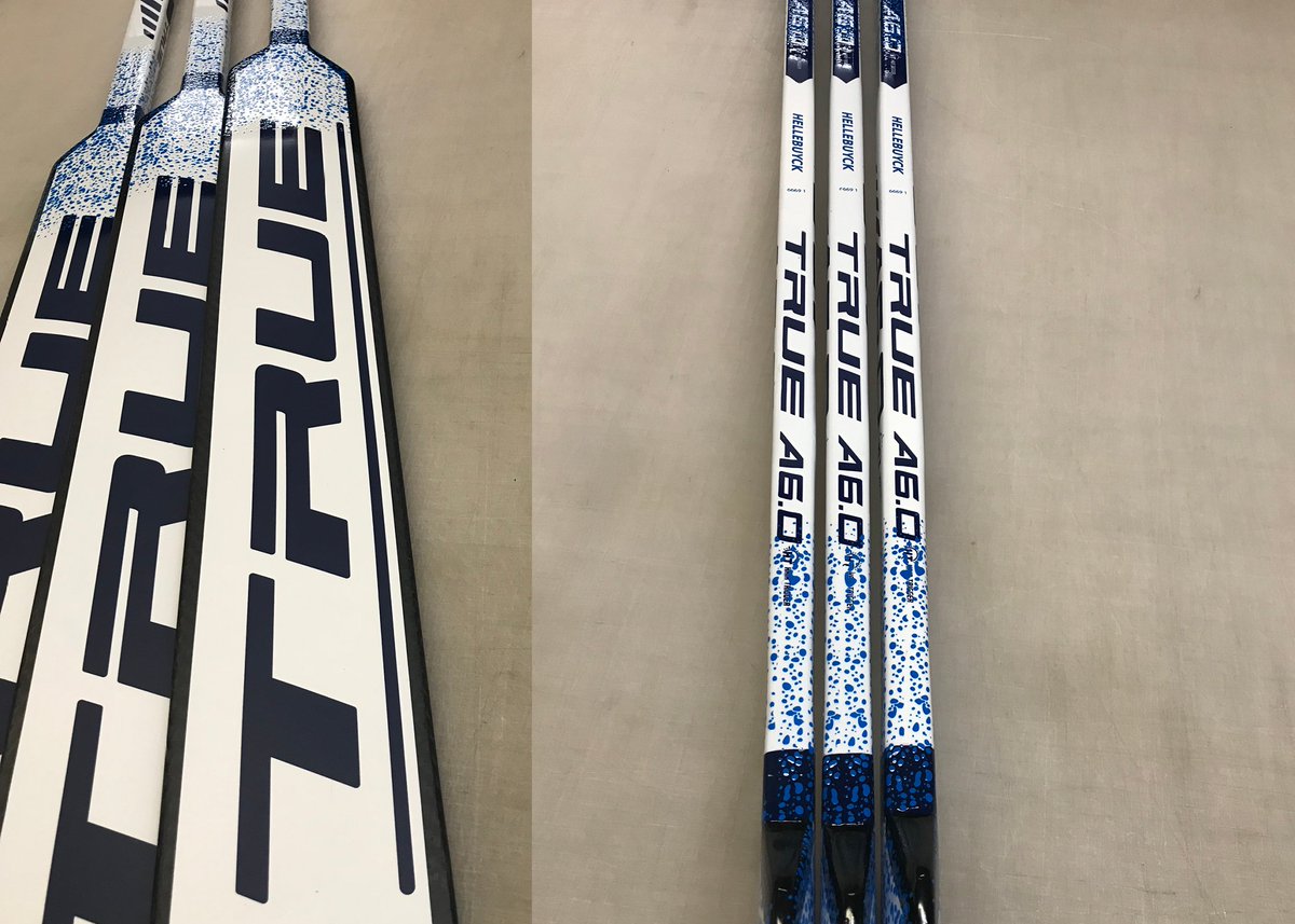Limited number of <a href="/playtruehockey/">True</a> Hellebuyck goalie sticks available <a href="/WestonArenaPro/">Weston Arena Proshop</a>, 26" with a special grip applied to the stick.