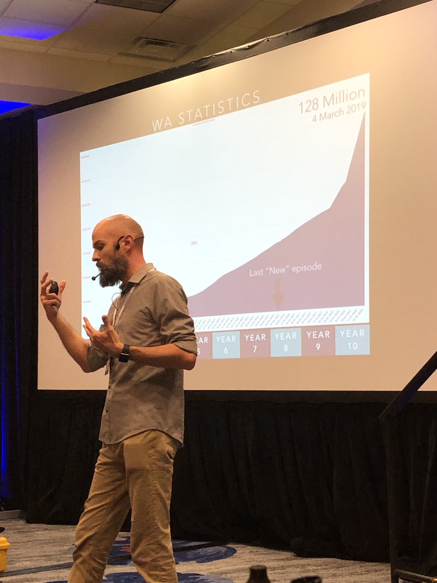 WhiteVault's tweet image. Amazing talk at @podfestexpo #Pme19 by @WereAlive’s @waylandprod! 
-Audio Storytelling-