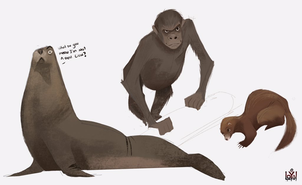 Loyal_art's tweet photo. Some characters done at the museum during class!!
#digitalart #digitaldrawing #drawing #zoo #animals #girilka #seal #drawing #procreate #characterdesign #character_design #characterillustration #visualdevelopment #visual_development #characterartist #emotion #comical #ideaacademy https://t.co/k6tTI3XwrP