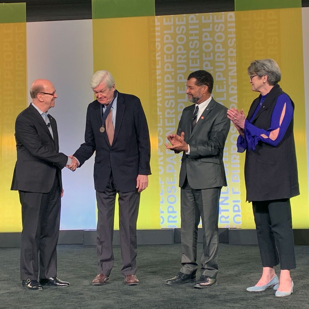 2008 AIANY President James McCullar, FAIA, was honored at #Grassroots19 as the recipient of the 2019 Thomas Jefferson Award for Public Architecture! He spoke about his advocacy and work in public housing, and establishing the <a href="/CSU_org/">Consortium for Sustainable Urbanization</a> with the help of AIANY! <a href="/AIA_Advocacy/">AIA Advocacy</a>