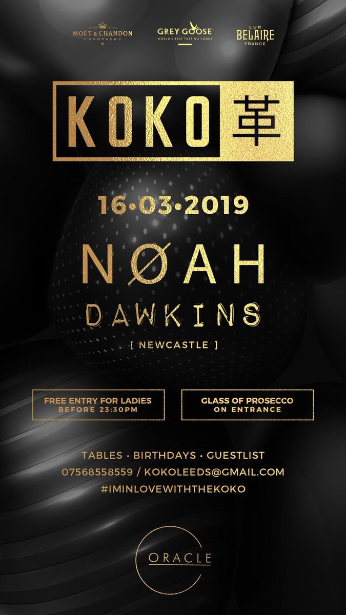 Next Saturday I will be DJing at <a href="/KokoLeeds/">JÜKBOX</a> at <a href="/OracleLeeds/">Oracle ★ Leeds</a> with my guy  <a href="/DJNoahUK/">NØAH</a> 💥🎧

Free entry for the Ladies before 23:30 &amp; Glass of Prosecco on entrance 🥂

Leeds, I’ll see you soon!
