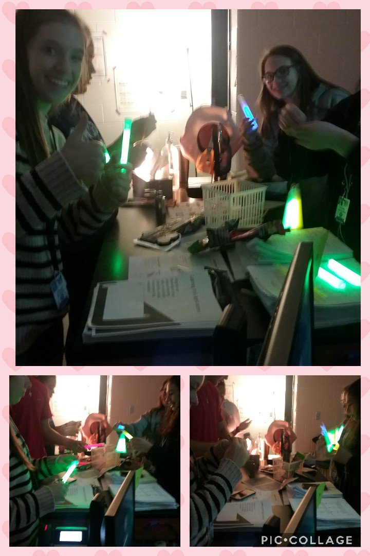 CuriHeliBarium's tweet photo. When your luminol demo goes wrong, you have a glow stick party! #HumbleISDJoy @HumbleISD_KHS #HumbleClassTweets #4thisthebest https://t.co/v7kPl6CFq4