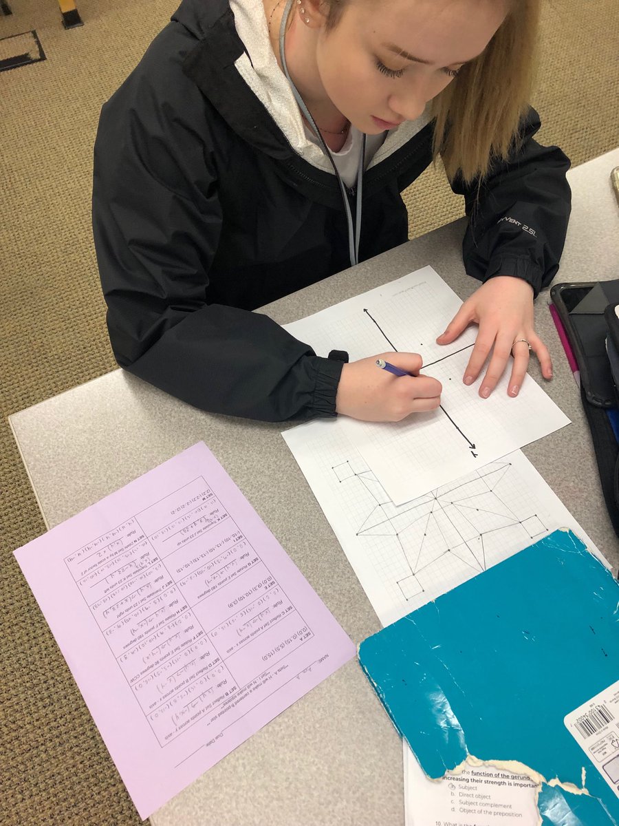 robeledu's tweet image. The start of our stained glass windows. Stayed tuned! #8thgrademath #geometrytransformations #hsmstigers ⁦@LeviLudens⁩