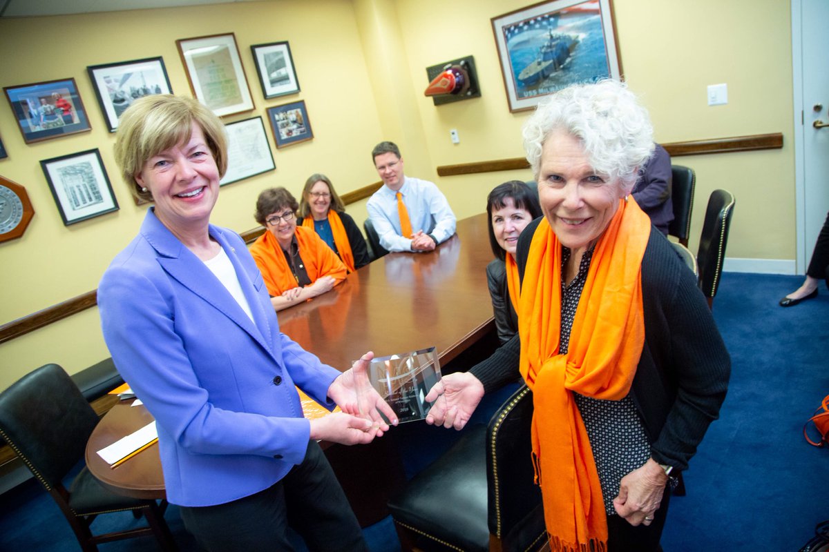 dmwhitcraftMS's tweet photo. CONGRATULATIONS to our Senator Tammy Baldwin, National MS Society 2018 Senator of the Year! @tammybaldwin @mssociety @mssocietyWI #MSactivist #MSPPC19 #DearSenator https://t.co/5NupAPbbjs