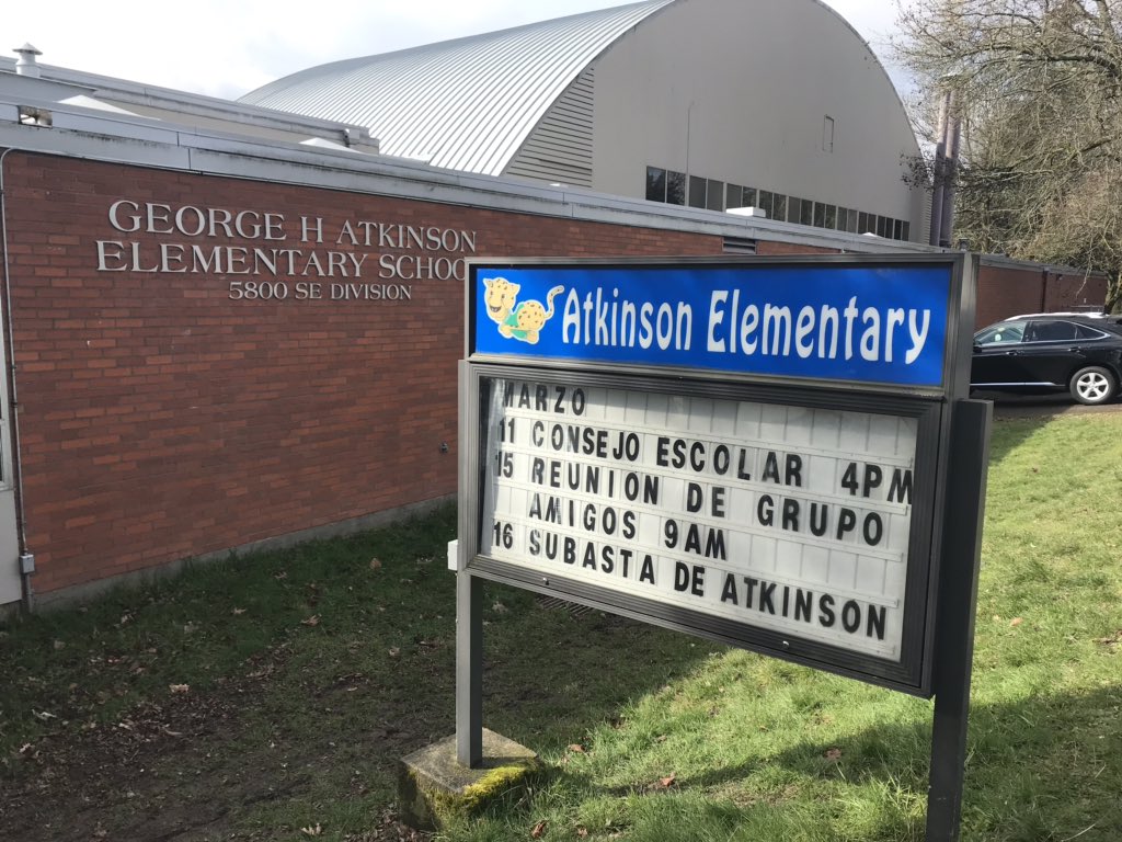 Students using adaptive reading software to develop their literacy skills and assistive technology to communicate; teachers observed providing individualized and small group instruction on my visit to Atkinson Elementary this morning.