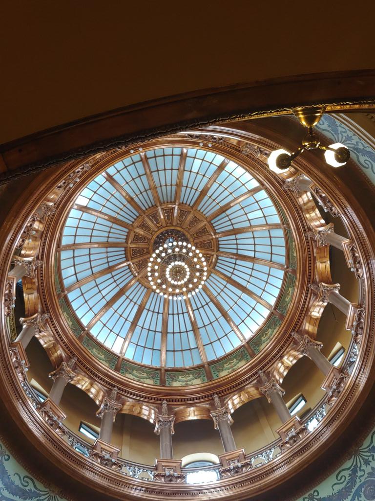 FairfieldResist's tweet photo. #KickButtsKS #KSLeg @ResistTobaccoKS picture of the rotunda https://t.co/gSUpDSOB9Q