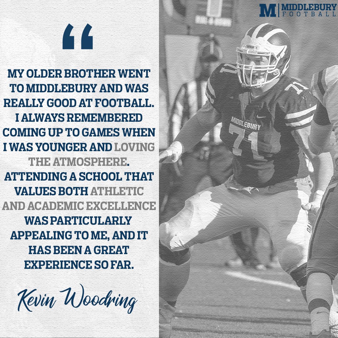 What's better than one Woodring? TWO! We love that Middlebury is a school where we see many generations come through our program #footballfamily #GoMidd
