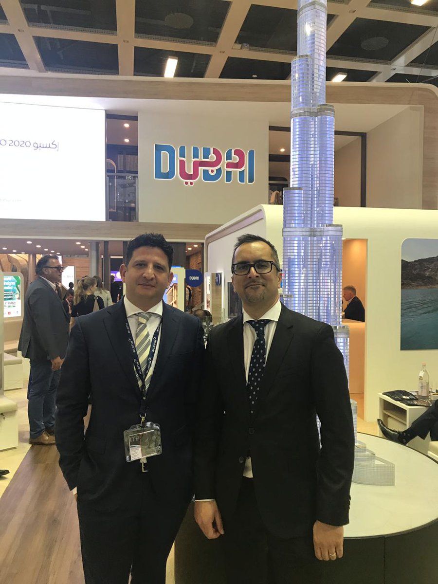 alphatoursae's tweet photo. Alpha Destination Management is attending ITB in Berlin from 6 - 10 March
2019. Seen here is Samir Hamadeh, General Manager with Deevesh Joshi - UK &
Ireland representative VISIT our Stand: Hall 2.2a, Stand no. 100, Booth #3B.
#AlphaTours #AlphatoursDubai #AlphaDMC #Alphatoursae https://t.co/48ts8rNRCU