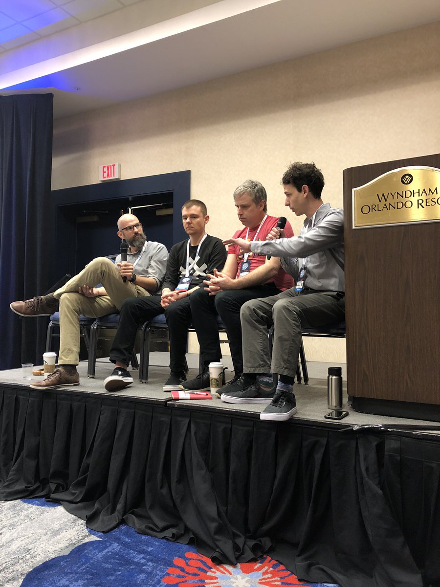 WhiteVault's tweet image. At @podfestexpo for the #Audiodrama workshop! First up: @waylandprod, @GR8andTERRIBLE, @passitalong, and our producer @AtriusEndures! What for? 
-What is an Audio Drama?- 
#pme19 #Himalayafam