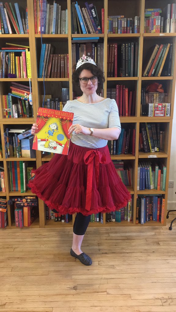 KathrynHaworth2's tweet photo. This is me at work this morning, dressed as either Mirabelle or Meg, depending on who was asking me to do acrobatics. Voting for the London Big Read @londonsbigread begins today. Vote at https://t.co/YZXViqv8di #fearlessmirabelle #londonsbigread #WorldBookDay @templarbooks https://t.co/FNaxTnKrAl