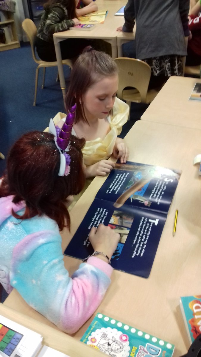 MissShrubb16's tweet photo. @nsprimary Reading and enjoying books# World book day 2019 https://t.co/YaiEv3EyZf