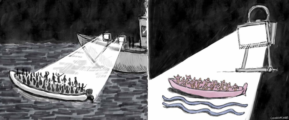 RFI's tweet image. Avez-vous suivi notre #LongFormat “La Morsure de l’exil” écrit par @FDBourgery et illustré par @bcondominas ? ▼ rfi.my/3fGF.t  #Thread #FilDuRécit