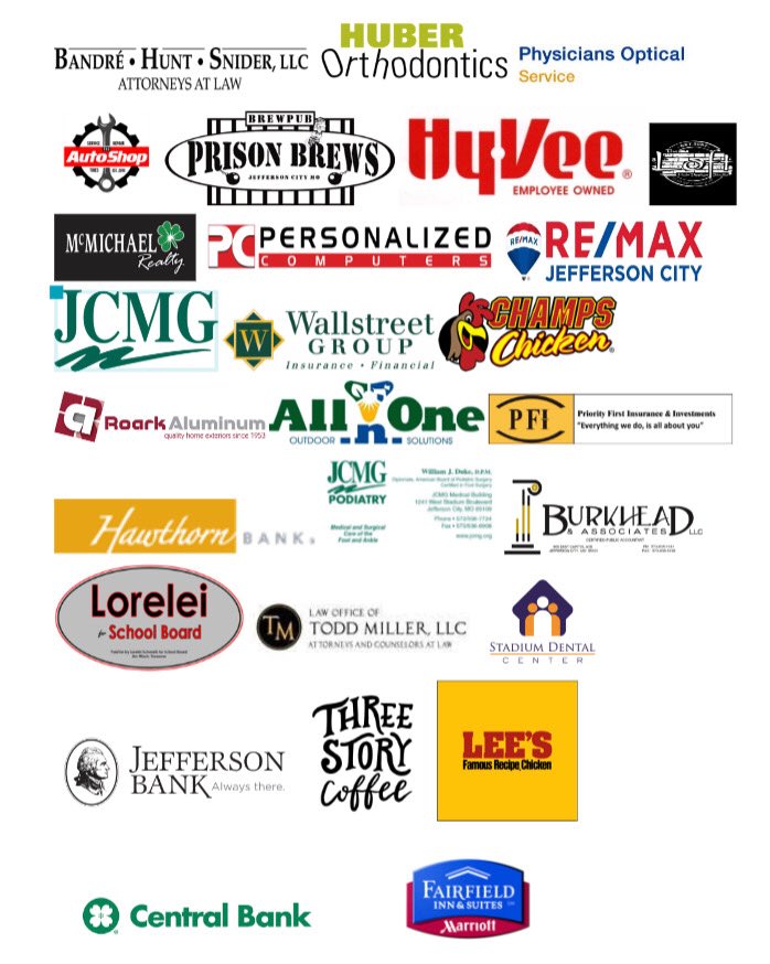 MidMOMerch's tweet photo. Big thanks to all of our partners for their contributions also thanks to West Main Pizza, Downtown Chiropractic, SRF, Marshall&amp;Company, and Foot Health Center of Mid Missouri(not shown) https://t.co/uAxXoO4auR