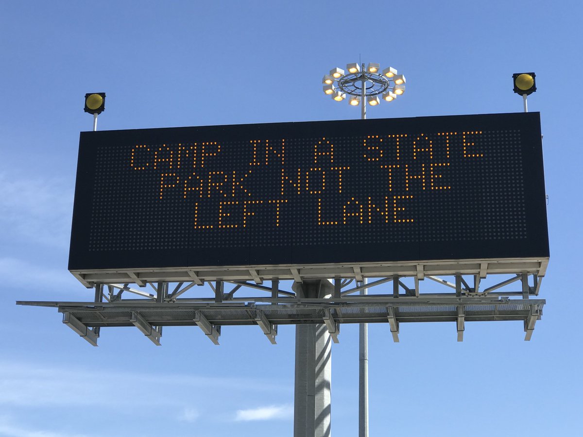 SESAmerica's tweet photo. Thursday funnies from our signs in Houston, TX! #DynamicMessageSign #M6000 #MessengerSeries #WalkInDMS #SESA #BetterSolutionsInMessagingTechnology https://t.co/JKz6LvUjs2