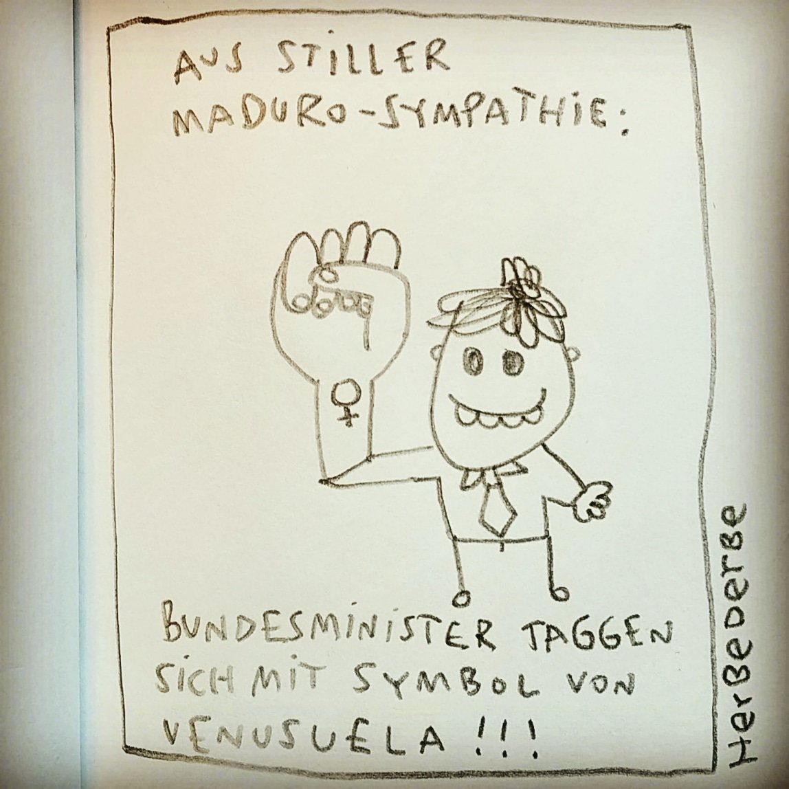 derbeherbe's tweet photo. #promaduro?
Bundesminister taggen sich mit Symbol von Venusuela

#Maas
#Barley
#Maduro https://t.co/iytIkenujR
