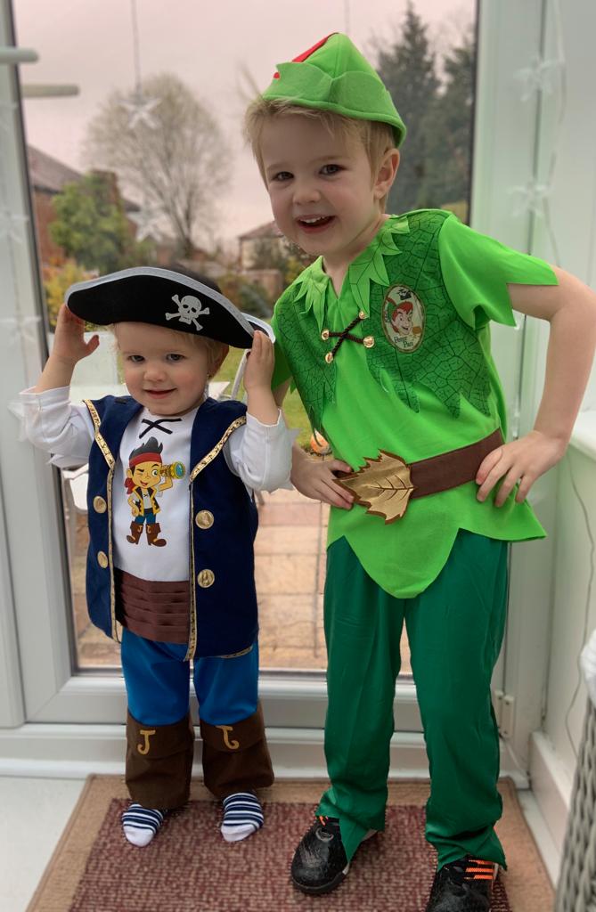 GrandsonsArlo and Harrison on World book day 💙💙