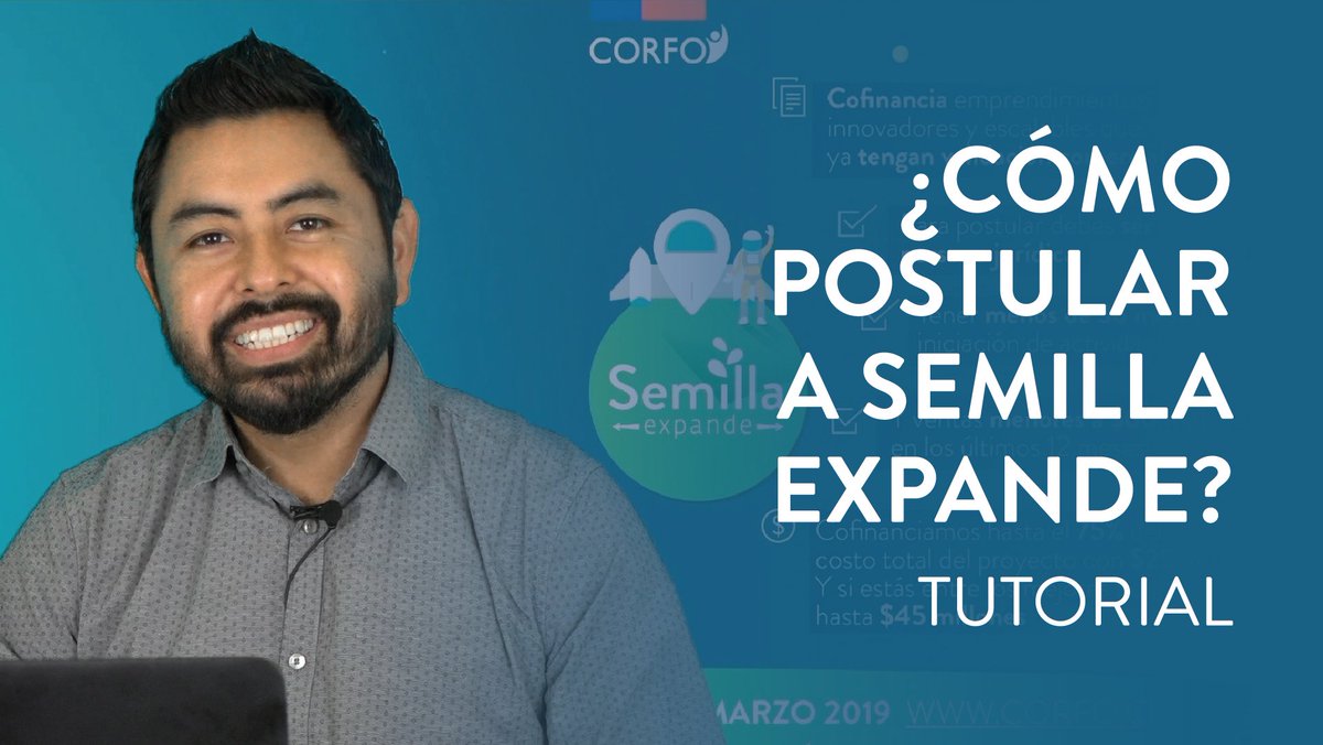 Corfo's tweet image. ¿Quieres postular a las convocatorias de Emprendimiento #CorfoMásSimple pero no sabes cómo? Revisa los videos tutoriales de los programas #SemillaExpande #Potencia #Viraliza y #Dinamiza para aclarar tus dudas 🚀🇨🇱🌎▶️bit.ly/TutorialesEmp
