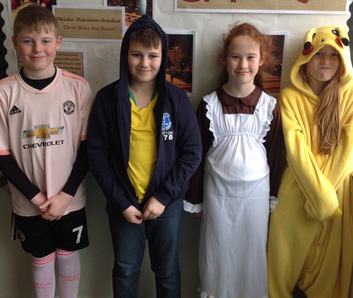 Read_StPaulsCE's tweet photo. What a super @WorldBookDayUK for @StPaulsCEWigan!  The children have made such a fantastic effort and have been sharing stories to celebrate.  Well done! https://t.co/XxNVKaoD4o