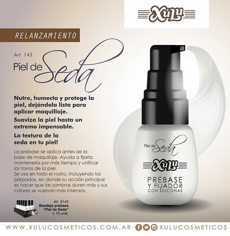 xulucosmeticos's tweet image. Prebase piel de seda.  Prebase y fijador con siliconas.
Nutre, humecta y protege la piel, dejándola lista para aplicar maquillaje. ¡La textura de la seda en tu piel! 
#prebase #xulucosmeticos #pieldeseda