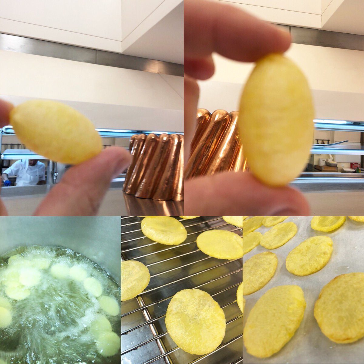 ggomez_chef's tweet photo. Le plus long c’est de faire les tous petits trous pour souffler dedans ! #cuisinefrancaise #cuisineclassique #sansalginatnichlorureniazotenimorillescrues #justedelacuisine #avecdelapatateetdugras https://t.co/QQyFdh4FJw
