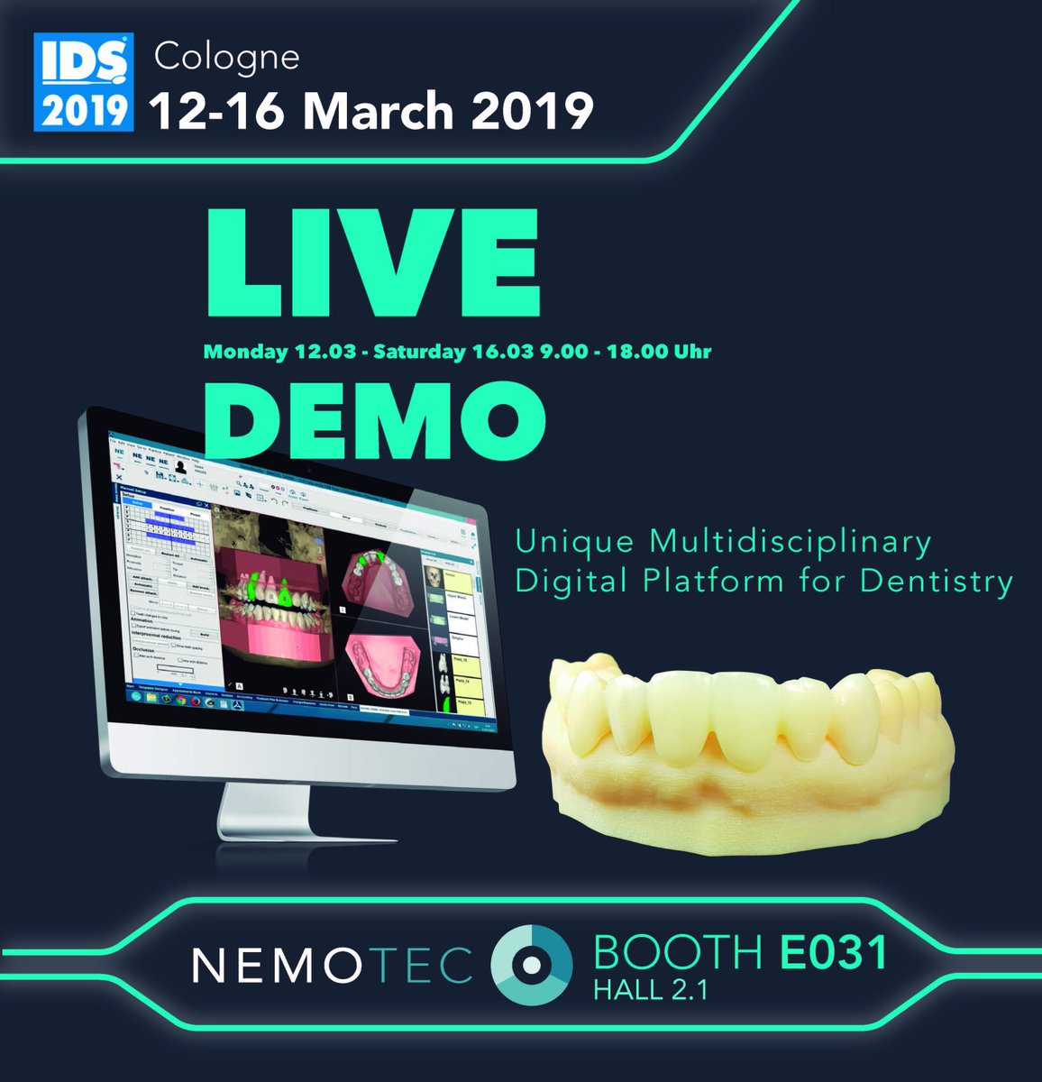 Nemotec (@nemotec) on Twitter photo Visit us at #ids2019 LIVE DEMO
Hall 2.1 Booth E031 Visit us at #ids2019 LIVE DEMO
Hall 2.1 Booth E031