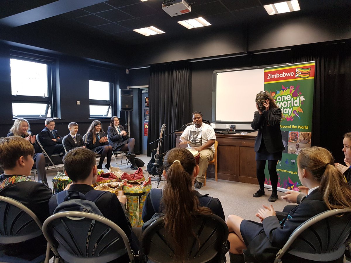 ruthiemonty's tweet photo. Fantastic day at our #amazingthespace regional programme. Bangor Academy hosted pupils from St Columbanus for a mini mela, exploring cultures from around the world. Huge thanks to @ArtsEkta! @cooperationirl https://t.co/zrlwO9rKRC