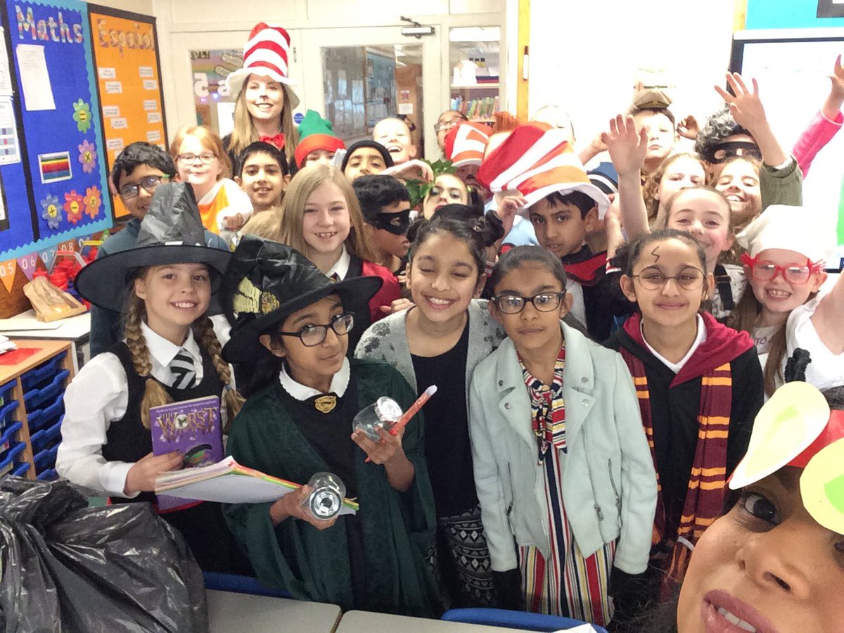 World book day in class 5. Don’t we all look amazing! What fantastic costumes.