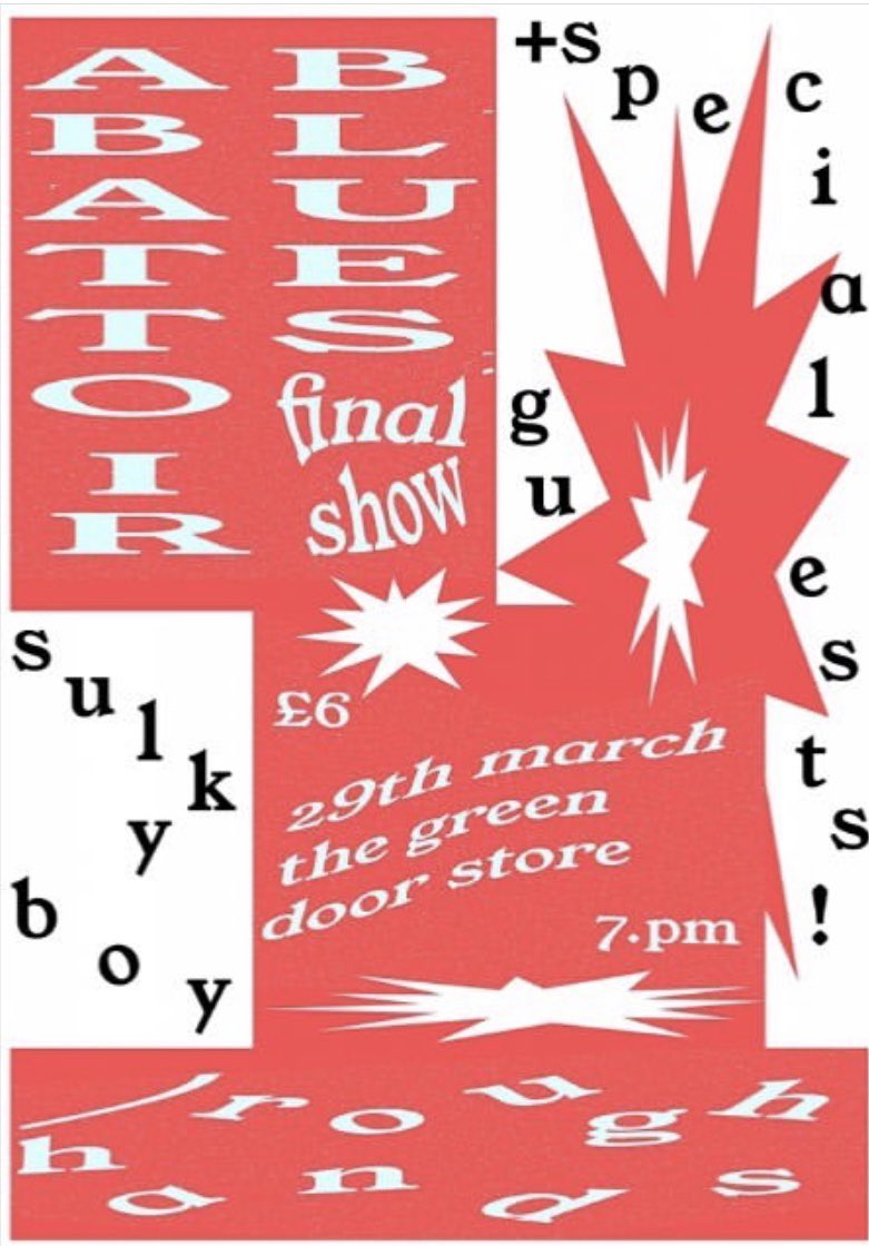 playing <a href="/AbattoirBlues_/">özge</a> final show in brighton at <a href="/greendoorstore/">Green Door Store</a> make sure you are present