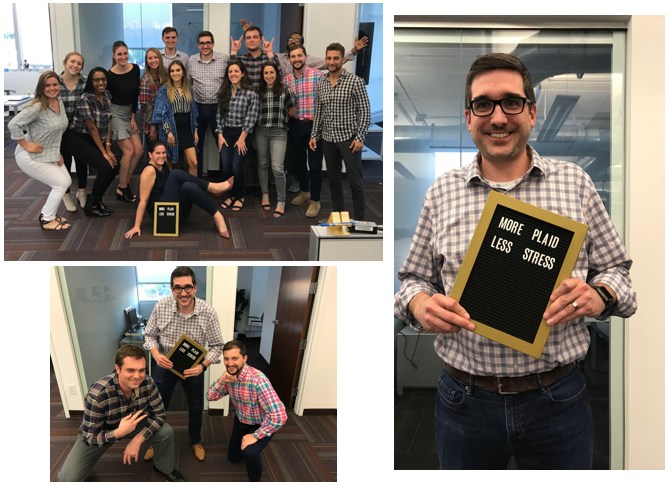 RadancyCo's tweet photo. It may be warm in Florida, but our Miami office still knows how to sport their best winter plaids! #tbt #showTMP https://t.co/i4S4FoMgZR