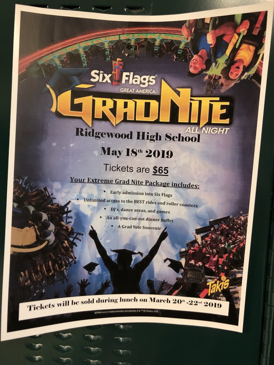 RhsRgen's tweet photo. Senors, GradNite is on 5/18 but don’t forget to buy your ticket 3/20-3/22!!! It’s going to be a blast!! 🤩🎢 https://t.co/eXRGAtutkl